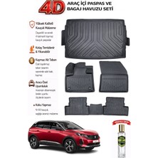 Peugeot 3008 2017 Model Araca Özel Kokusuz Paspas Takımı + Üst Bagaj Havuzu