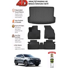 Chery Tiggo 7 2024 Model Araca Özel Kokusuz Paspas Takımı + Bagaj Havuzu