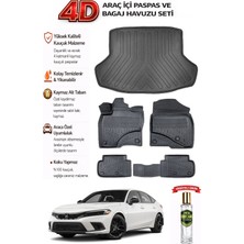 Honda Civic 2023 Model Araca Özel Kokusuz Paspas Takımı + Bagaj Havuzu
