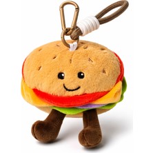 Ecrou Hamburger Hareketli Peluş Anahtarlık