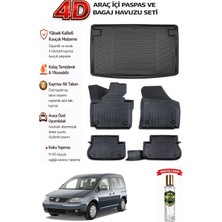 Volkswagen Caddy 2008 Model Araca Özel Kokusuz Paspas Takımı + Bagaj Havuzu