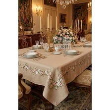 Çt Çeyizci Tekstil Masa Örtüsü, Dijital Baskılı Kanaviçe Tek Masa Örtüsü, Desenli Leke Tutmaz 120X260CM Masa Örtüsü