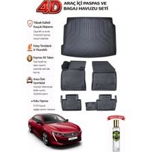 Peugeot 508 2021 Model Araca Özel Kokusuz Paspas Takımı + Bagaj Havuzu