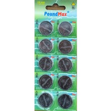 10 x Poundmax 2430 CR2430 DL2430 3V Lityum Madeni Para Pilleri