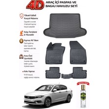 Fiat Egea Sedan 2015 Model Araca Özel Kokusuz Paspas Takımı + Bagaj Havuzu
