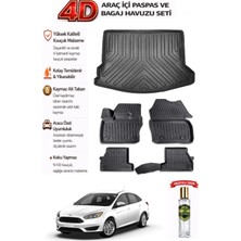 Focus 3.5 Sedan 2014 Model Araca Özel Kokusuz Paspas Takımı + Bagaj Havuzu