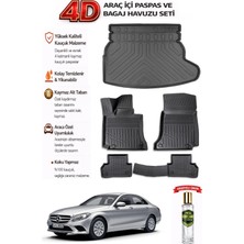 Mercedes W205 2018 Model Araca Özel Kokusuz Paspas Takımı +Rampalı Kulaklı Bagaj Havuzu