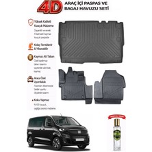 Fiat Ulysee 2024 Model Araca Özel Kokusuz Paspas Takımı + Bagaj Havuzu