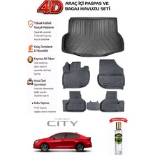 Honda City 2022 Model Araca Özel Kokusuz Paspas Takımı + Bagaj Havuzu