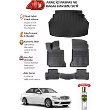 Mercedes W204 2014 Model Araca Özel Kokusuz Paspas Takımı +Plastik Setlibagaj Havuzu