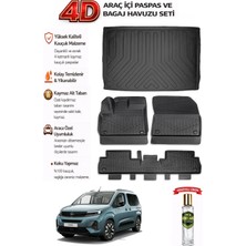 Opel Combo 2022 Model Araca Özel Kokusuz Paspas Takımı +Demirli Bagaj Havuzu
