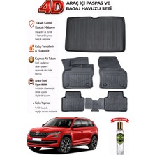 Skoda Kodiaq 2017 Model Araca Özel Kokusuz Paspas Takımı + Bagaj Havuzu