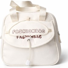 Ecrou Isı Yalıtımlı Bej Elde Taşınabilir Öğle Yemeği, Beslenme Çantası 24 x 18 x 11 cm