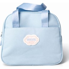 Ecrou Isı Yalıtımlı Mavi Elde Taşınabilir Öğle Yemeği, Beslenme Çantası 24 x 18 x 11 cm