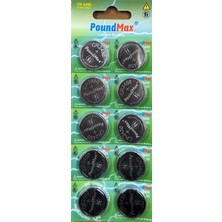 10 x Poundmax 2450 CR2450 DL2450 3V Lityum Madeni Para Pilleri