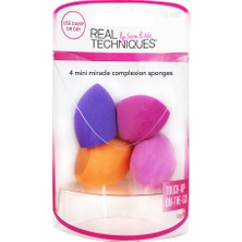 Real Techniques 4 Lü Mini Miracle Complexion Süngerleri Pürüzsüz Uygulama İçin Tasarlanmış