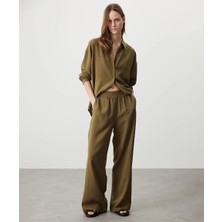 Miss İpekyol Elastik bel wide leg fit pantolon IS1260003111022