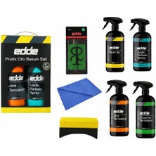 Paspro Otomotiv Edde Pratik Oto Bakım Seti – Jant Temizleyici, Lastik Parlatıcı, Hızlı Cila ve Döşeme Temizleyici