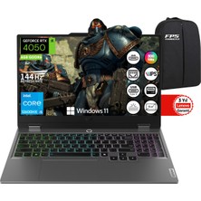 Lenovo Loq 15IAX9 İ5-12600HX RTX4050 105W 24GB Ram 2tb SSD 15.6" Fhd IPS 144Hz W11 83GS00L8TR Taşınabilir Bilgisayar