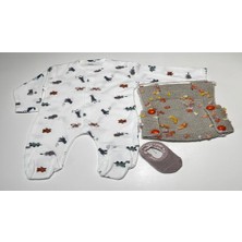 vitvit 0-3 Ay El Örgüsü Gri Yelek, Tulum ve Babet Çorap