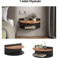 Kuzeylina Duvara Monte Yarım Ay Lüx Komodin 45x25x25 cm 1 Adet