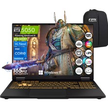 Asus Tuf Gaming F16 FX608JHR İ7-14650HX RTX5050 115W 16GB Ram 4tb SSD 16" IPS Wuxga 165Hz Taşınabilir Bilgisayar