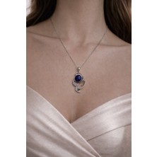 Miraç Gümüş Takı Atölyem 925 Ayar Gümüş Ametist (Amethyst) Doğal Taş Kolye