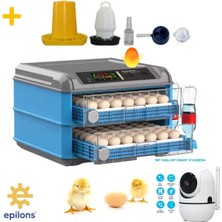 Flamex Tam Otomatik 128 Yumurta Kapasiteli Kuluçka Makinesi - Civciv Kaz Hindi Ördek Içim Wifi Kameral