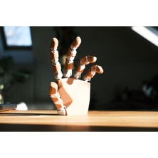 3D Snaxx Hareketli Sağ El Dekoru – Modern ve Minimal Tasarımlı Dekoratif Obje – Masaüstü & Raf Aksesuarı