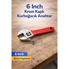 DESIPHON 6 Inç Kurbağacık Anahtar Krom Kaplı Ayarlı Ingiliz Anahtarı – Dayanıklı Çelik El Aleti