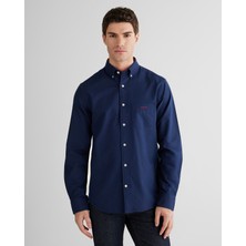 Gant Erkek Lacivert Regular Fit Oxford Gömlek 3250221.433