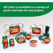 Duck Ağır Hizmet Tipi Karton Ambalaj Bandı, 1,88 x 55 Yarda, 6 Rulo, Şeffaf