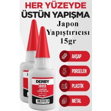 ArtMaster Derby 602 Japon Yapıştırıcı 15 gr 2 Adet Yüksek Yapıştırma Gücü Tek Bileşenli Düşük Viskozite Güçlü Yapıştırıcı 15GR