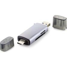 Skygo Card Reader Usb3.0 + Type-C All In One Gri HDX7031