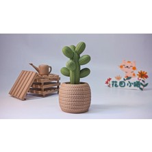 3D Snaxx Örgü Dokulu Dekoratif Kaktüs Biblo – Modern Minimal Masaüstü Obje – 7 x 7 x 12 cm