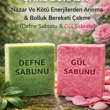 Çare Burada Nazara Karşı ve Bolluk & Bereket Sabun Seti (Defne Sabunu + Gül Sabunu)