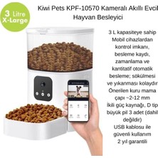 Kiwi Pets KPF-10570 Kameralı Akıllı Evcil Hayvan Besleyici + Kısırlastırılmış Kedi Maması Hediye