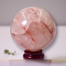 Doğaltaş Gül Kuvars Küre