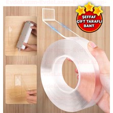 Bantroll Çift Taraflı Nano Teknolojili Bant Şeffaf Ekstra Güçlü 2 Metre Yüksek Mukavemetli Bant