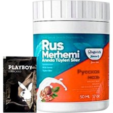 Playboy Turquoise Ceviz & Ceviz Sütü Rus Merhemi 50 ml Tüy Dökücü Krem + 1 Armağan Jel