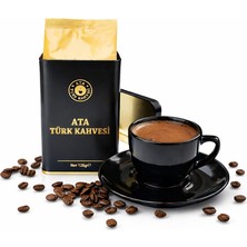 1 Adet Hediye Siyah Türk Kahvesi Fincan Takımı + 125G. Ata Türk Kahvesi Metal Kutu