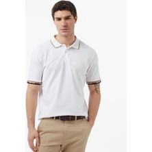 Nautica Erkek Beyaz Regular Fit Polo Yaka T-Shirt K65354T.1BW