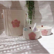 Berçak Home Bebek Çocuk Odası Düzenleyici , Saklama Kutusu Oyuncak Sepeti , Punch Işlemeli Kirli Sepeti Takımı