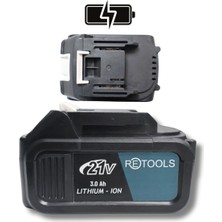 Ayder Timya 21v 3.0 Ah Retools Şarjlı Matkap Yedek Batarya - 10 Pilli Li-ion Teknolojisi - Mavi Seri