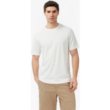 Nautica Erkek Beyaz Regular Fit Baskılı T-Shirt V65343T.1BW