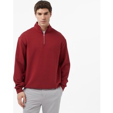 Nautica Erkek Bordo Regular Fit Dik Yaka Sweatshirt K65005T.6BR