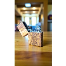 Precious El Yapımı Meşe Ağacı Benzinli Çakmak – Doğal Ahşap, Ömür Boyu Garantili