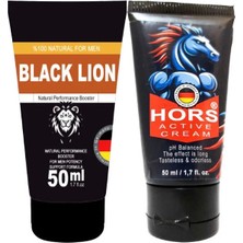 Black Lion Booster 50 ml + Hors Active Cream 50 ml / Erkeklere Özel Katılaştırıcı Krem Seti
