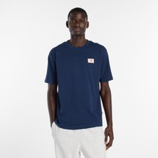 New Balance Woven Label Erkek Mavi T-Shirt.nny