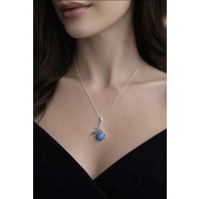 Miraç Gümüş Takı Atölyem 925 Ayar Firuze Doğal Taş Kolye